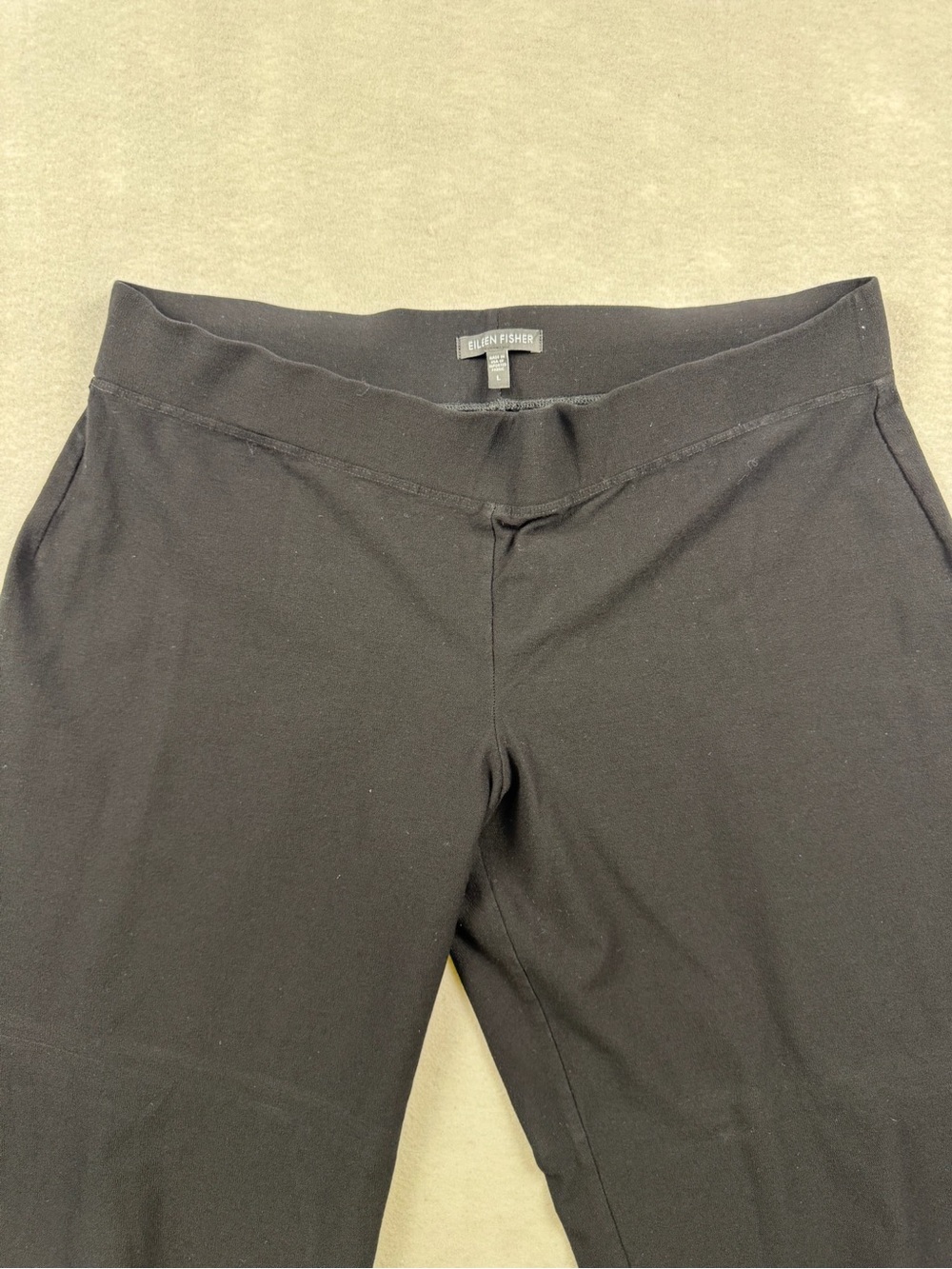 Eileen Fisher Woman’s Large Black Viscose Blend Stretch Pants Pull On Chic 34x28 - Picture 3 of 10